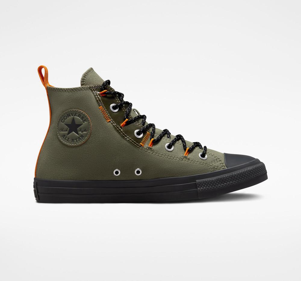 Converse Chuck Taylor All Star Stitch Craft Unisex Höga Dam Gröna Svarta | 045329QZT