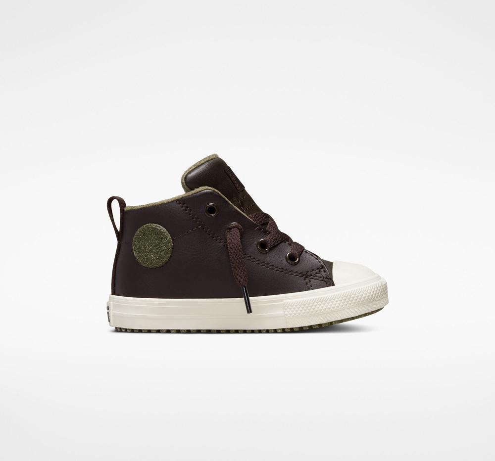 Converse Chuck Taylor All Star Street Boot Läder Toddler Ankelboots Pojke Bruna | 740651KCD