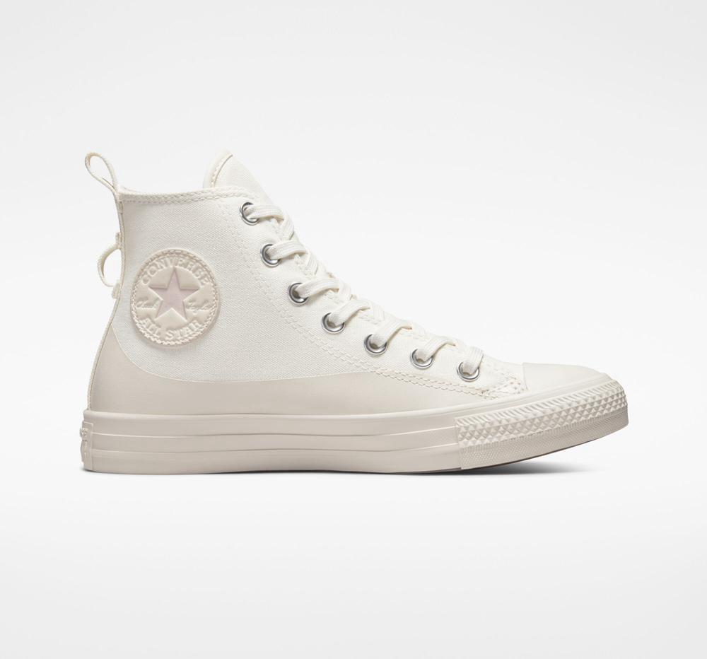 Converse Chuck Taylor All Star Vatten Repellent Canvas Stövlar Dam Vita | 715628ZPF