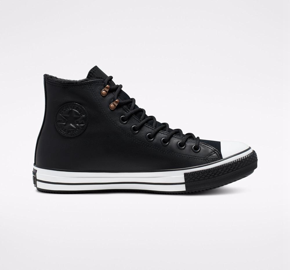 Converse Chuck Taylor All Star Vinter Gore Tex Unisex Höga Herr Svarta Svarta Vita | 351467RPX