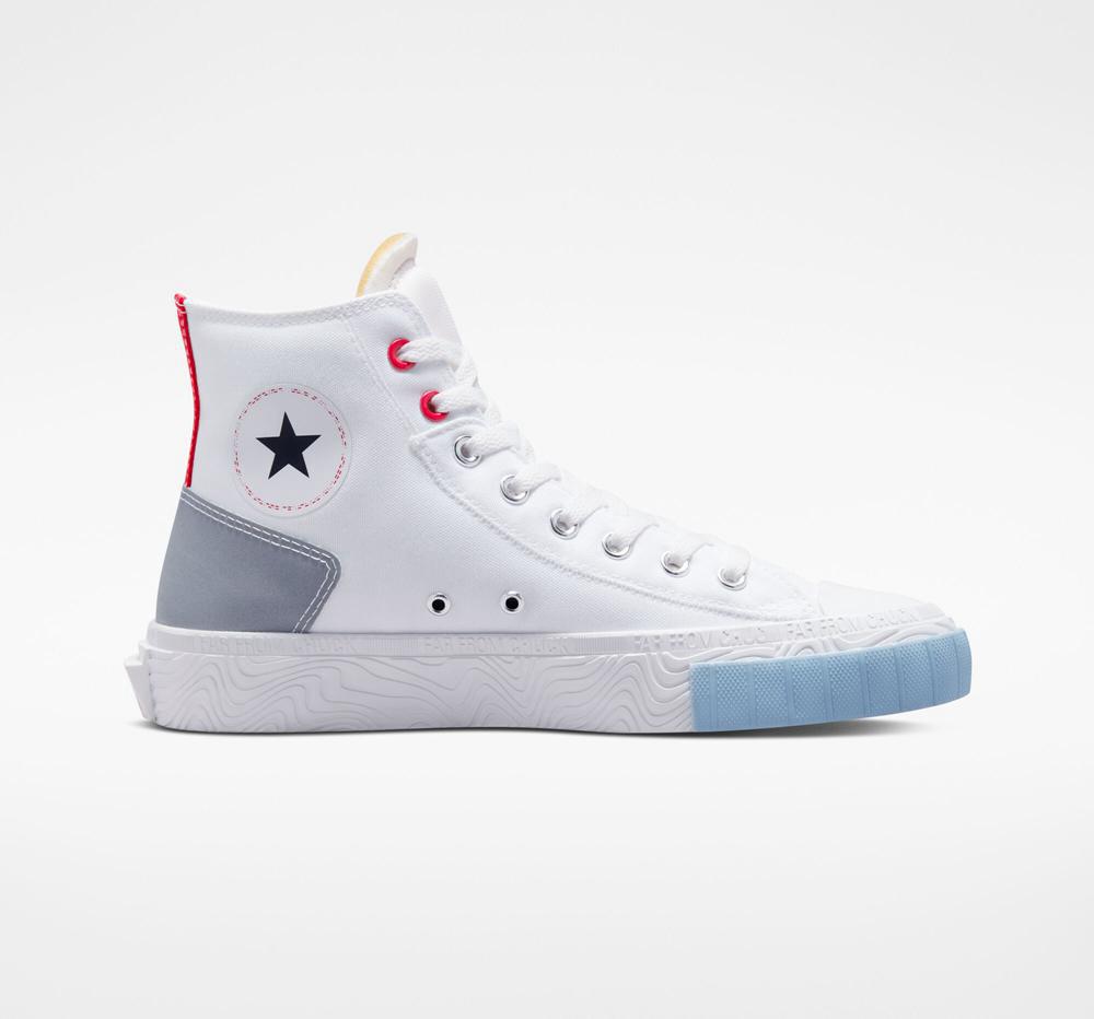 Converse Chuck Taylor Alt Star Reflective Shine Unisex Höga Herr Vita Röda Blå | 749015UEX