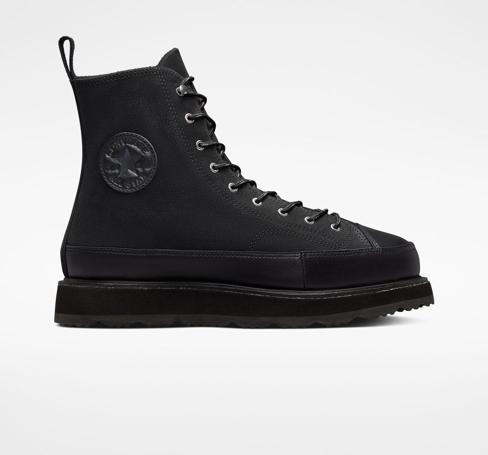 Converse Chuck Taylor Crafted Boot Unisex Stövlar Herr Svarta Svarta Rosa | 453071FPZ