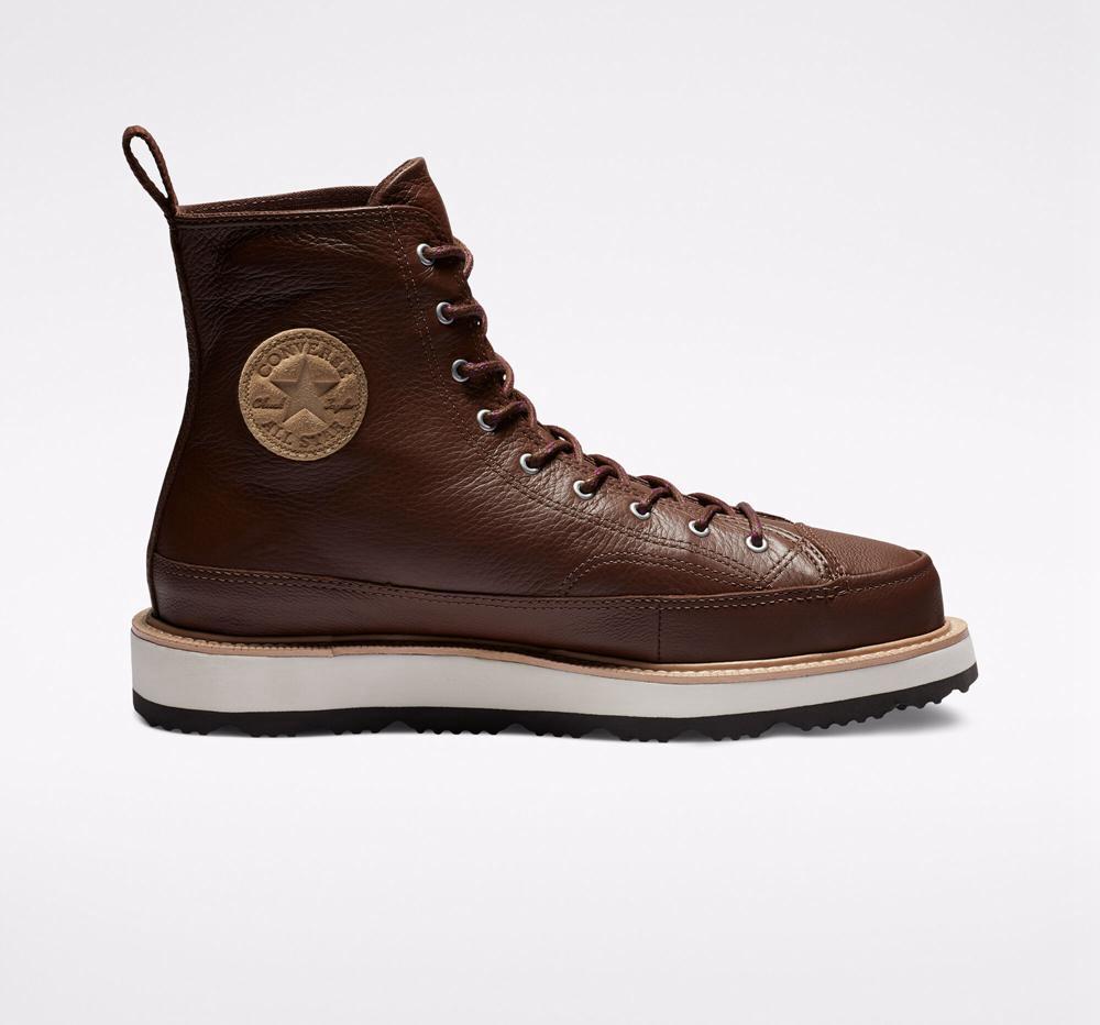 Converse Chuck Taylor Crafted Boot Unisex Höga Herr Choklad Ljussvarta | 523086CBU