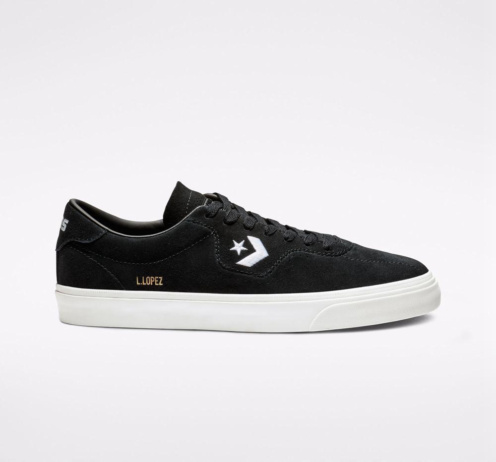 Converse Cons Louie Lopez Pro Skate Låga Herr Svarta Svarta Vita | 765309EKF