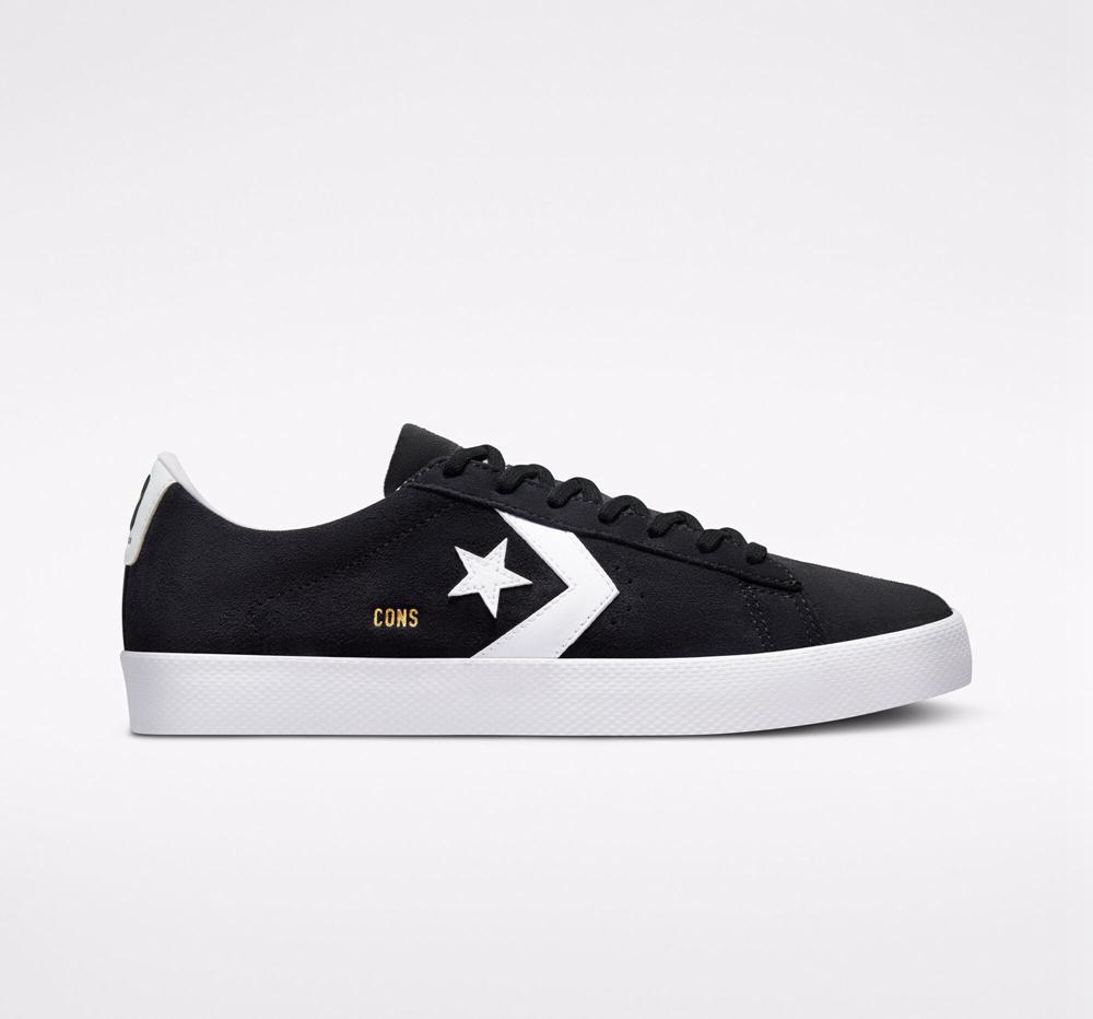 Converse Cons Pl Vulc Pro Mocka Skate Låga Dam Svarta Vita Vita | 087519ZAI