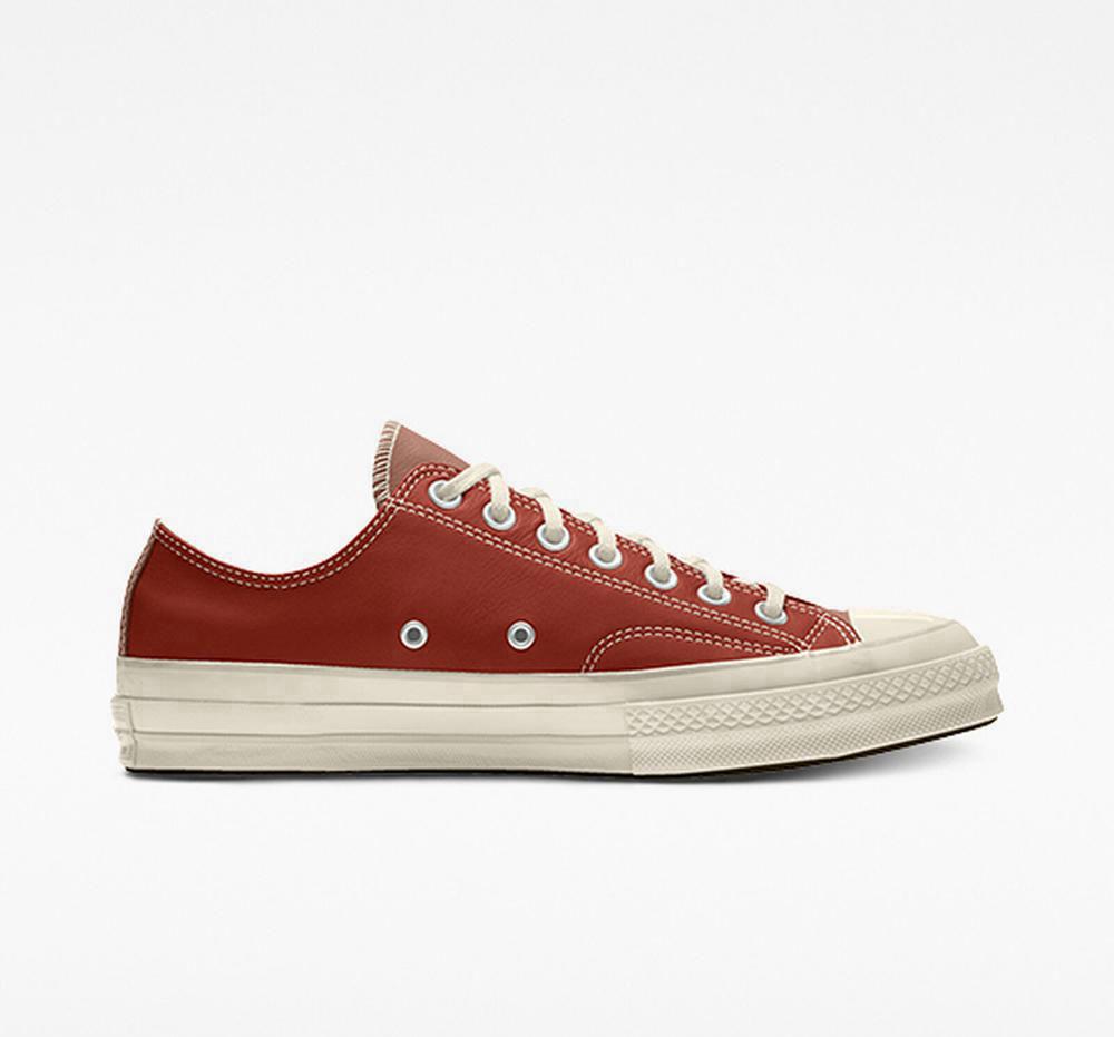 Converse Custom Chuck 70 Läder By You Unisex Låga Herr Orange | 957410CHI
