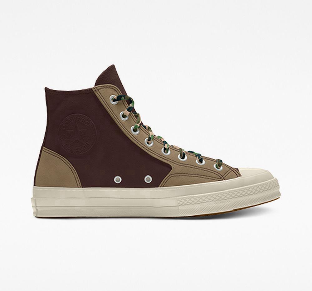 Converse Custom Chuck 70 Mocka By You Unisex Höga Dam Bruna Mörk | 137469OCS