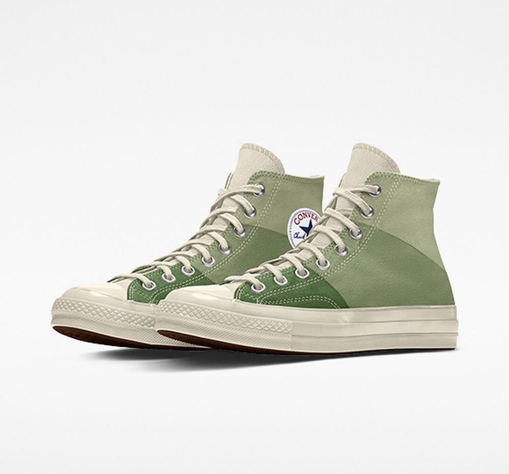 Converse Custom Chuck 70 Patchwork By You Unisex Höga Herr Gröna | 385149ACH