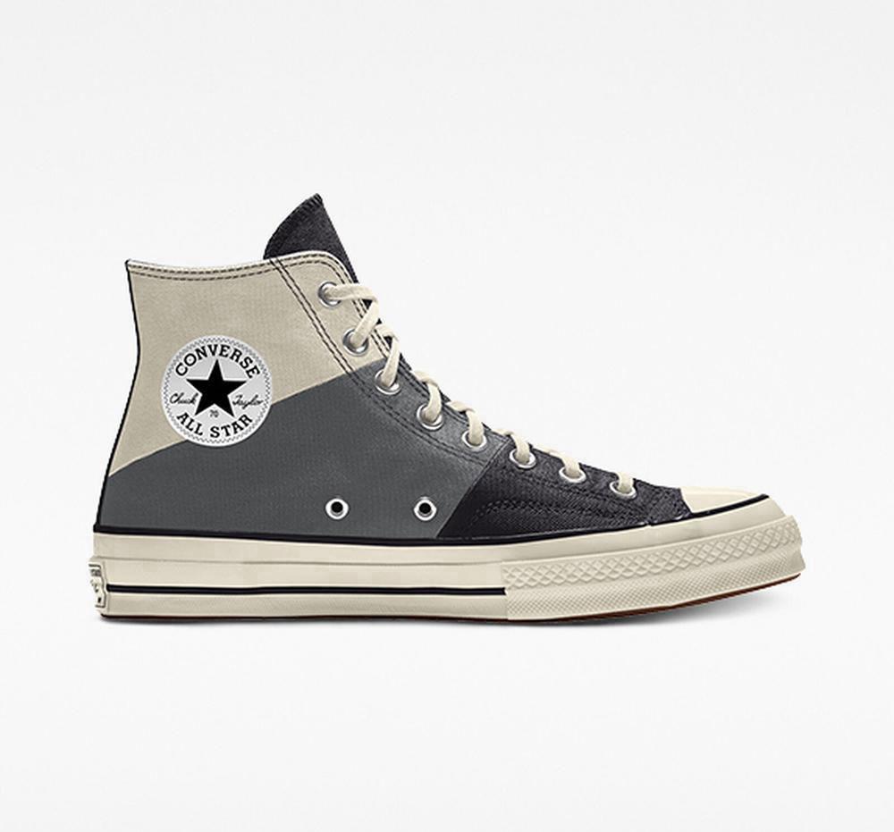 Converse Custom Chuck 70 Patchwork By You Unisex Höga Herr Grå | 534892LAQ