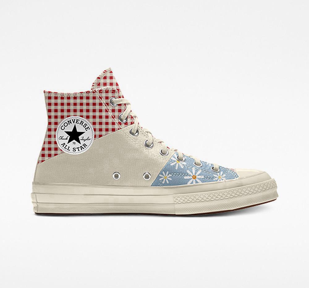 Converse Custom Chuck 70 Patchwork By You Unisex Höga Herr Grå | 730852IVK