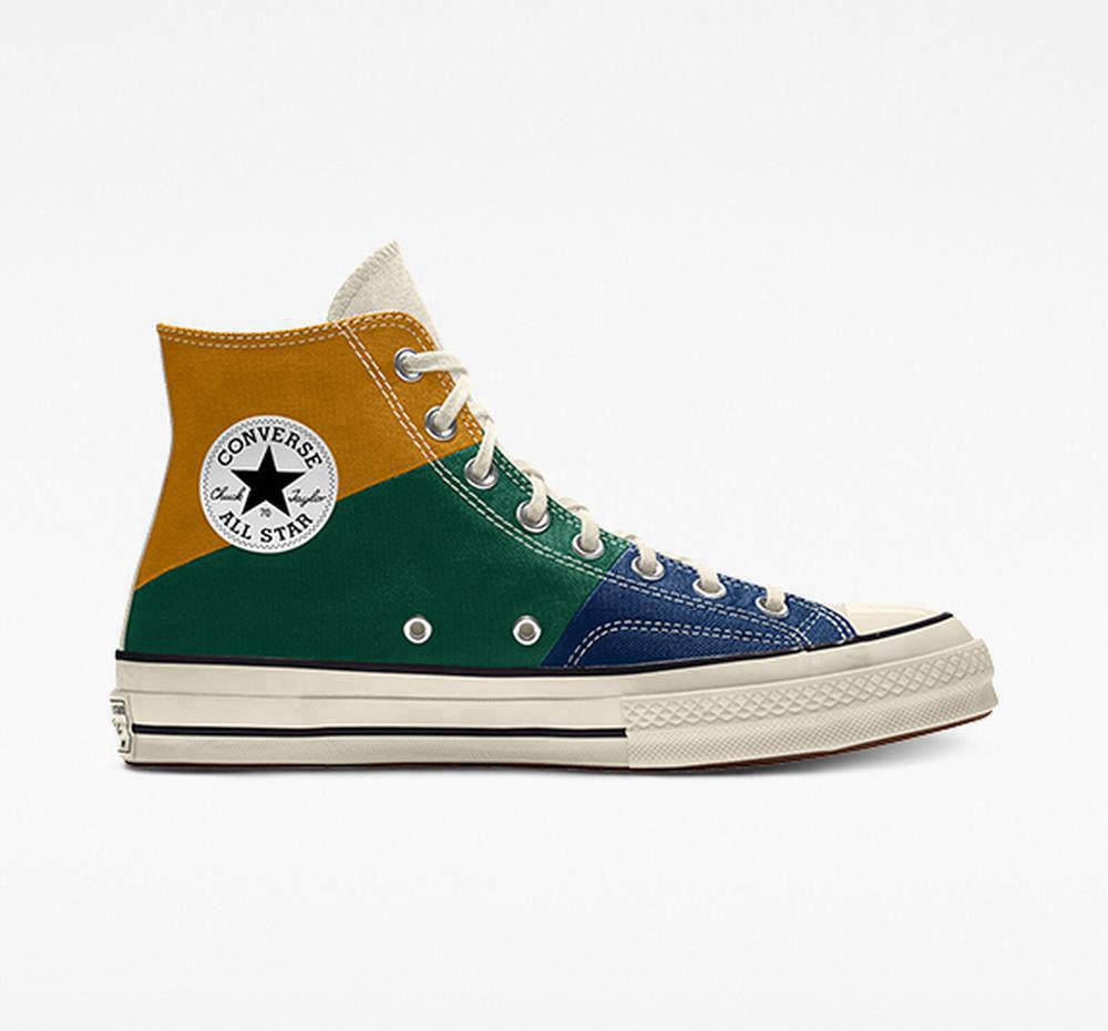 Converse Custom Chuck 70 Patchwork By You Unisex Höga Herr Gröna | 746981RCU