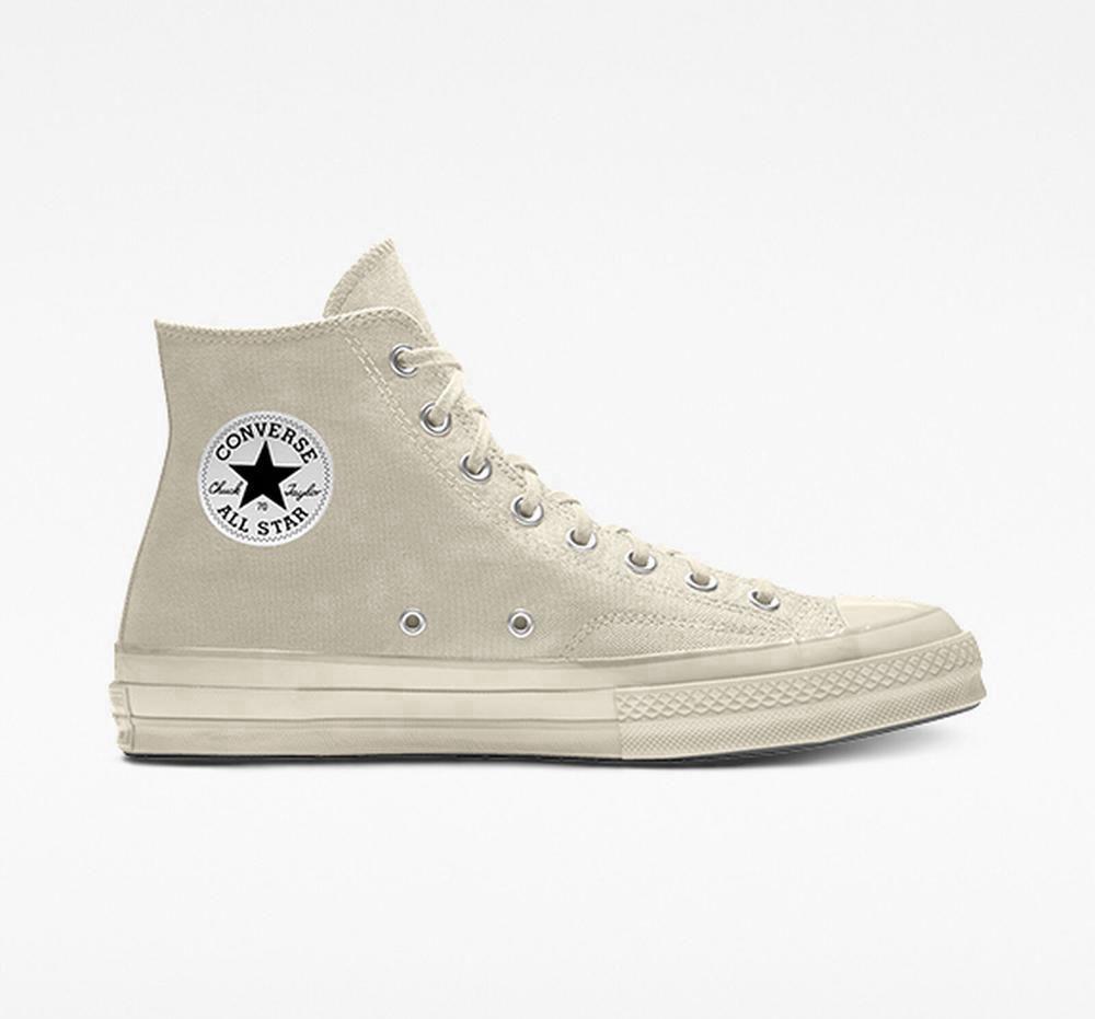 Converse Custom Chuck 70 Vintage Canvas By You Unisex Höga Dam Grå | 241603NKI