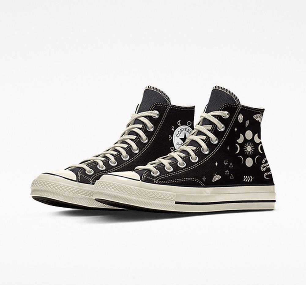 Converse Custom Chuck 70 Vintage Canvas By You Unisex Höga Dam Svarta | 617039SYL