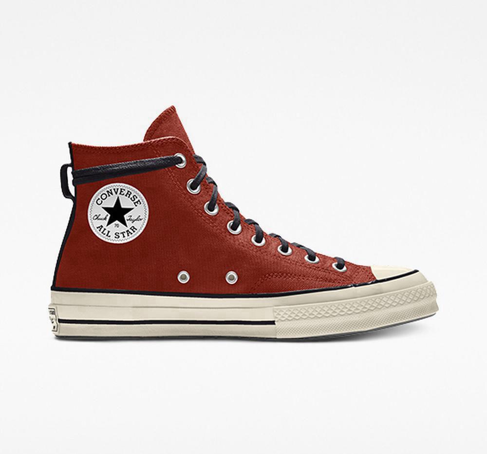 Converse Custom Chuck 70 Vintage Canvas By You Unisex Höga Dam Orange | 721038ICM