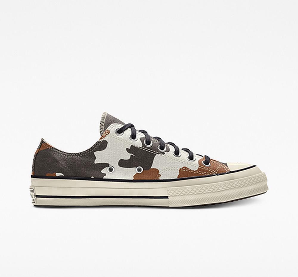Converse Custom Chuck 70 Vintage Canvas By You Unisex Låga Herr Browncow | 742513GDZ