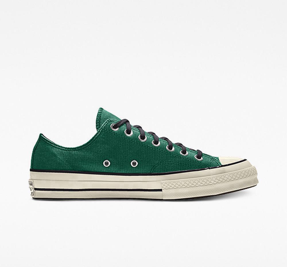 Converse Custom Chuck 70 Vintage Canvas By You Unisex Låga Herr Gröna | 824761YTS