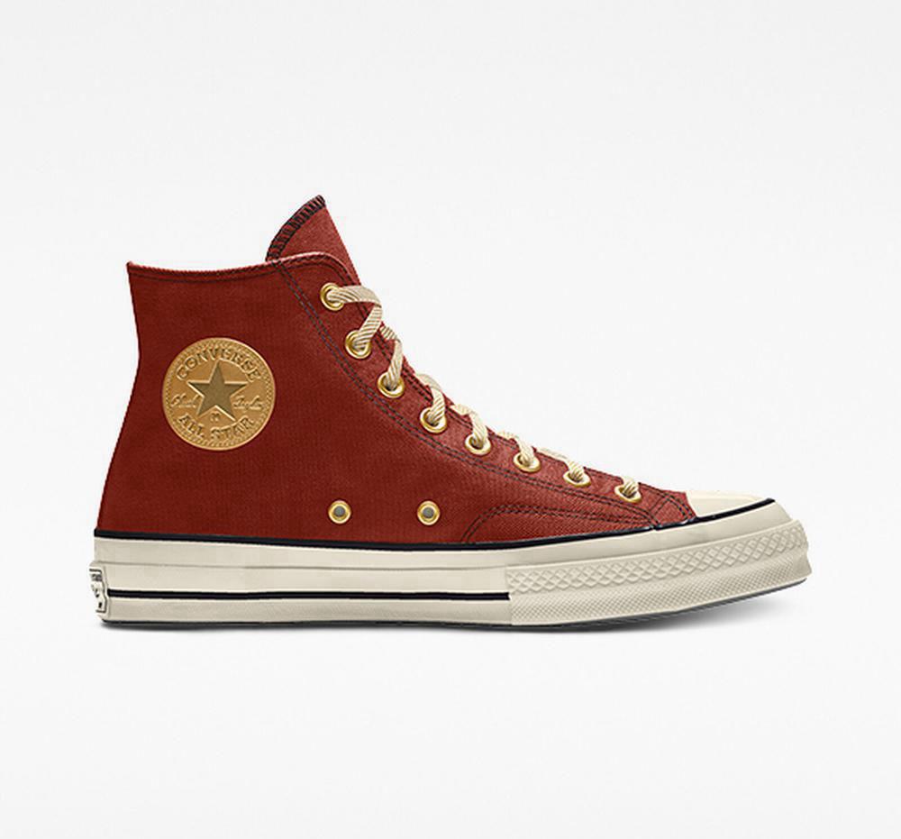 Converse Custom Chuck 70 Vintage Canvas By You Unisex Höga Dam Orange | 835467JSP