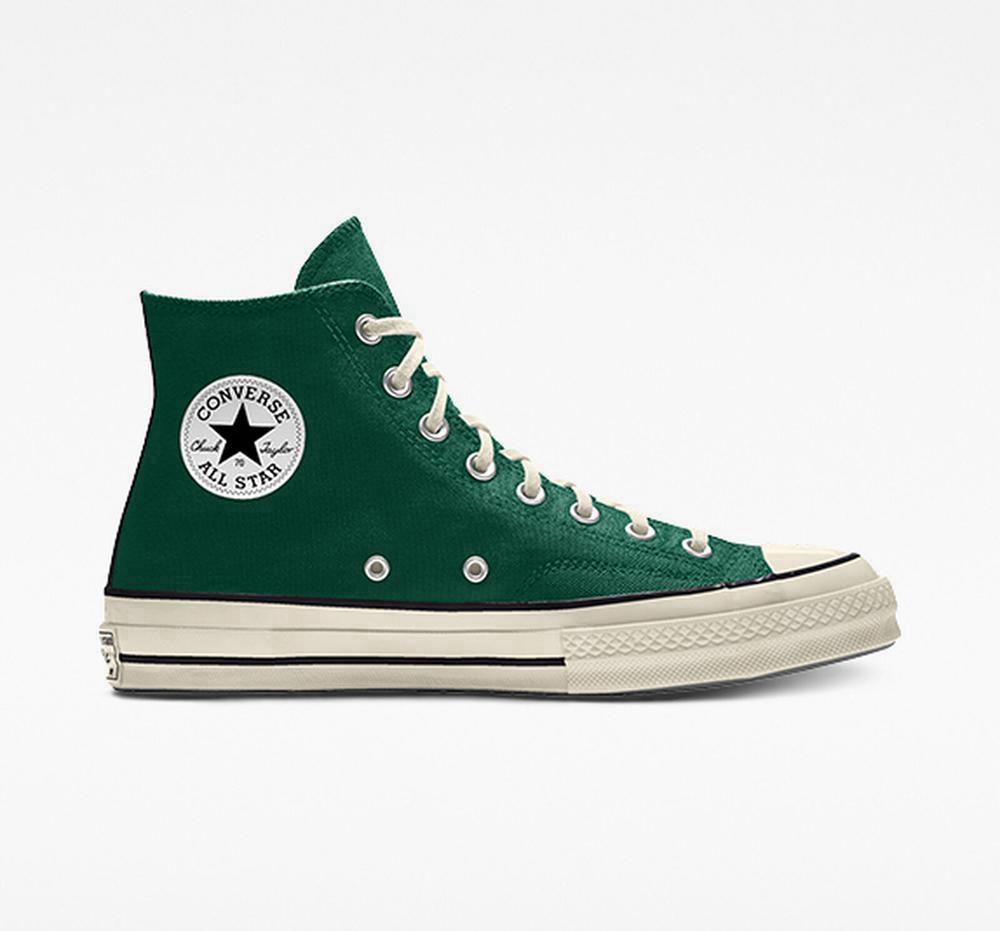 Converse Custom Chuck 70 Vintage Canvas By You Unisex Höga Dam Gröna | 837204YXK