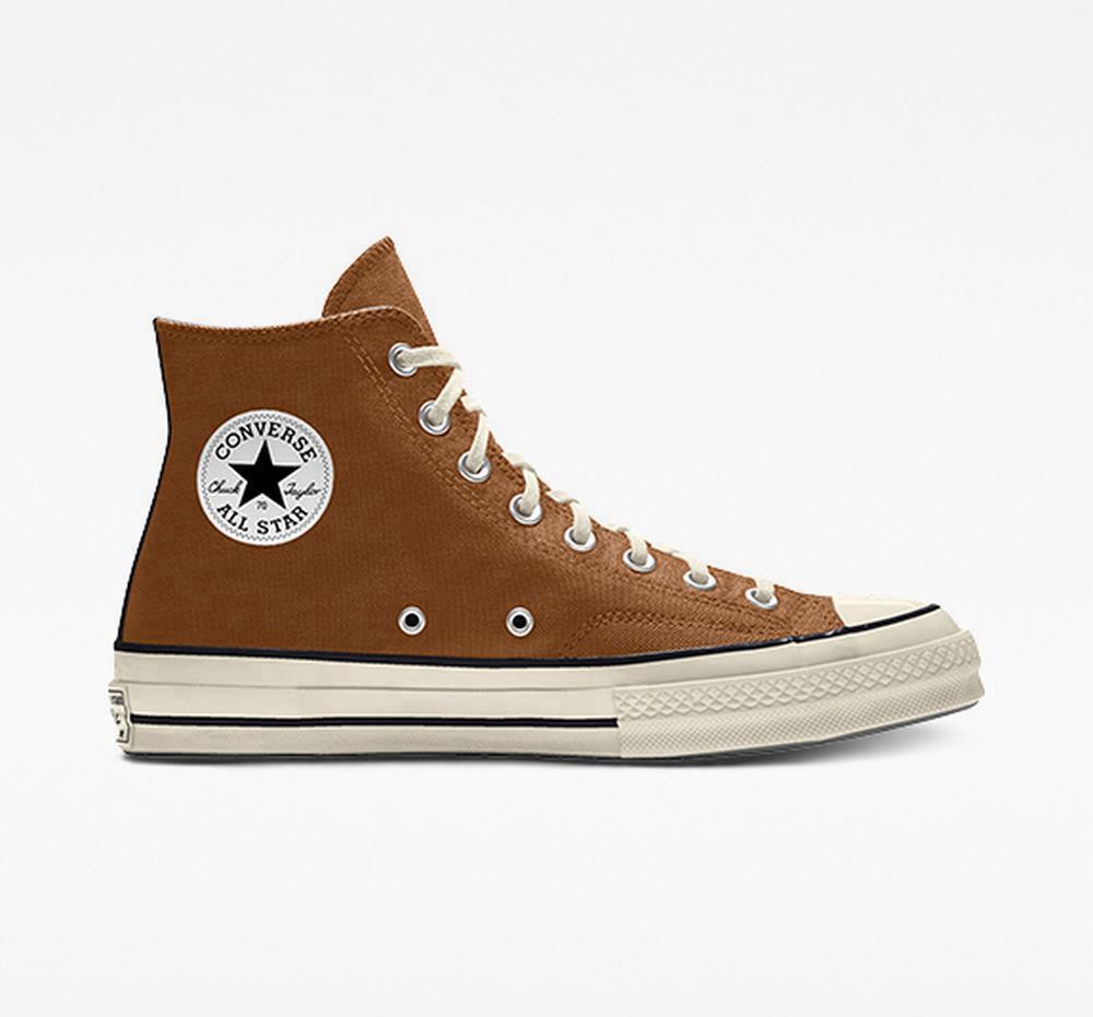 Converse Custom Chuck 70 Vintage Canvas By You Unisex Höga Dam Brindlebrown | 938561XAE