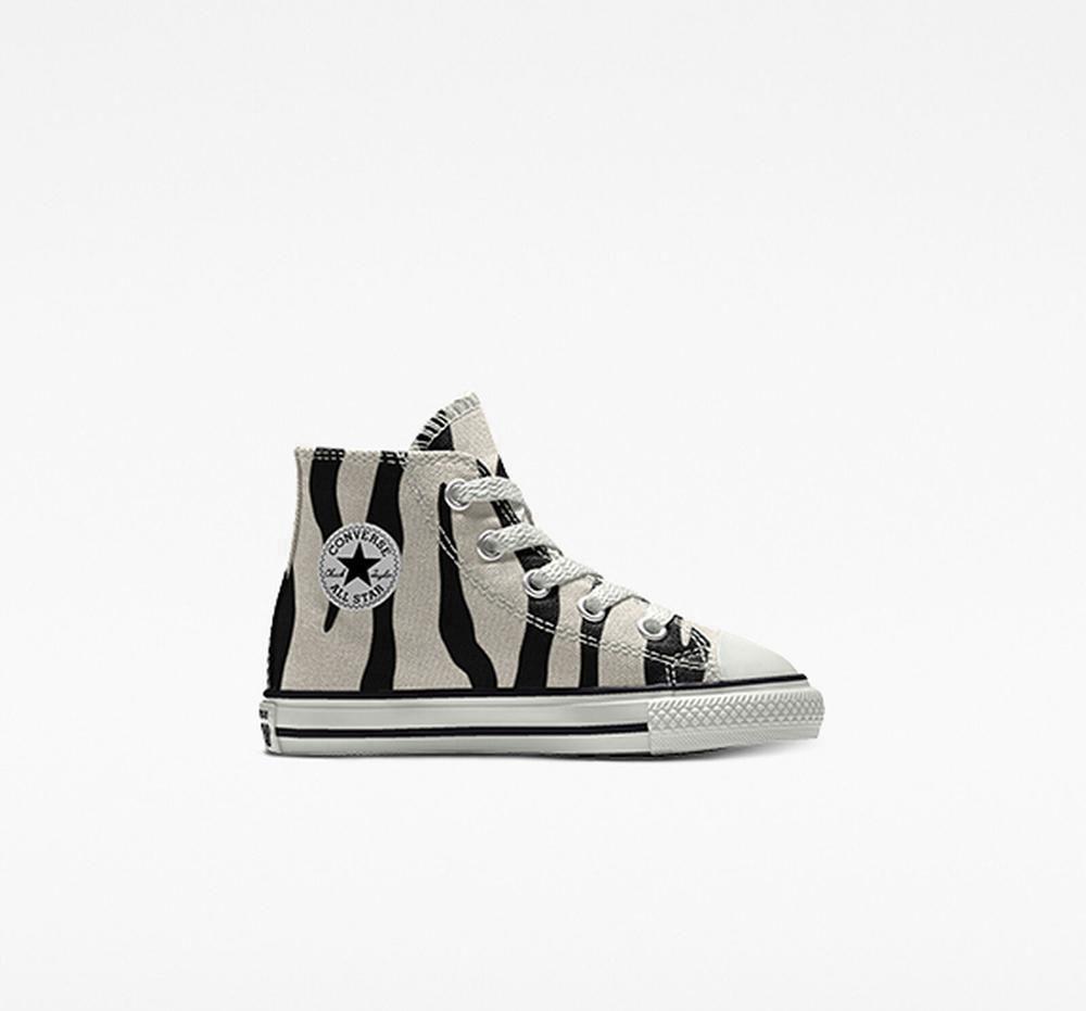 Converse Custom Chuck Taylor All Star By You Toddler Höga Pojke Svarta Vita | 047152YWG