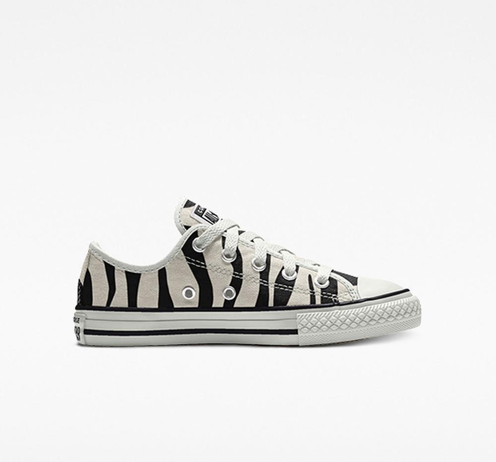 Converse Custom Chuck Taylor All Star By You Little Kids Låga Tjej Svarta Vita | 195267UPW