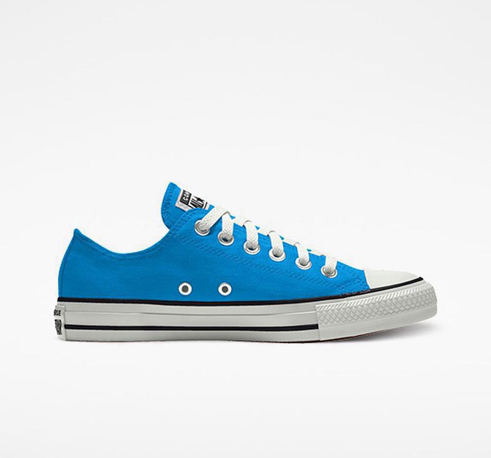 Converse Custom Chuck Taylor All Star By You Unisex Låga Dam Bluehero | 412635ABG