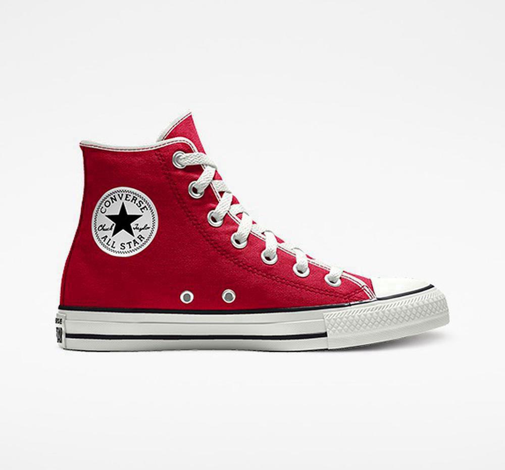 Converse Custom Chuck Taylor All Star By You Unisex Höga Dam Röda | 568201XSE