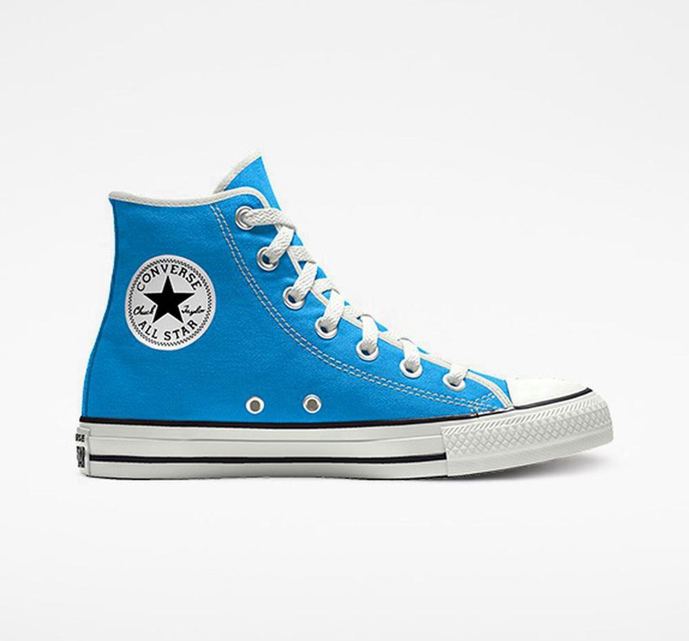 Converse Custom Chuck Taylor All Star By You Unisex Höga Dam Bluehero | 589730HSI