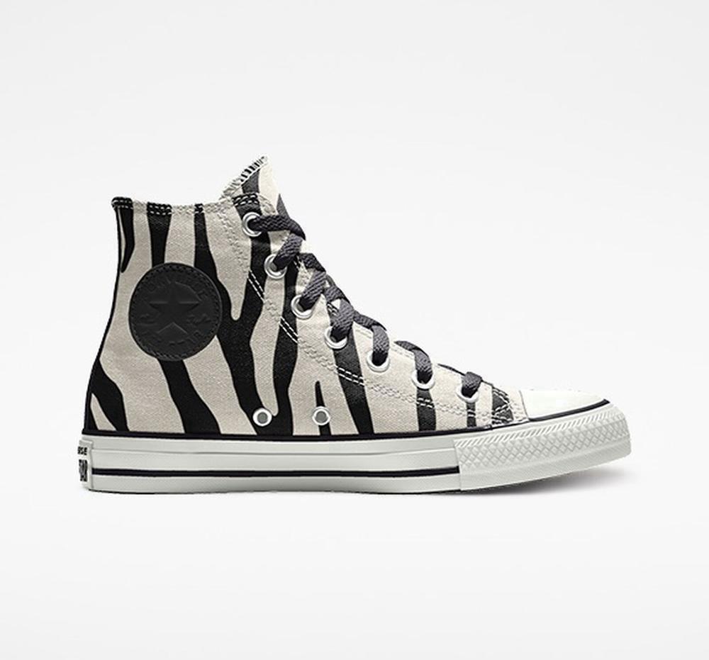 Converse Custom Chuck Taylor All Star By You Unisex Höga Dam Svarta Vita | 619243EHA