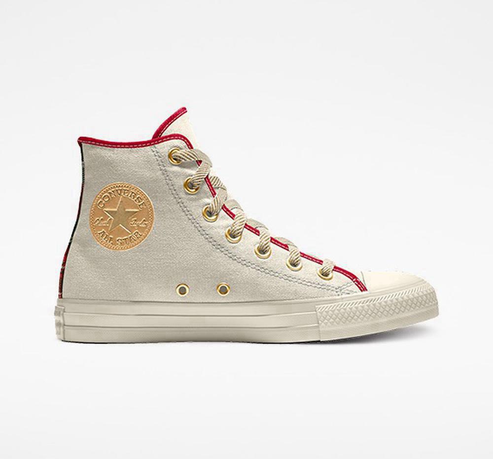 Converse Custom Chuck Taylor All Star By You Unisex Höga Dam Offwhiteholidaylace | 756180YAQ