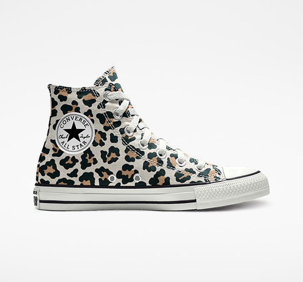 Converse Custom Chuck Taylor All Star By You Unisex Höga Dam Leopard | 841360WJY