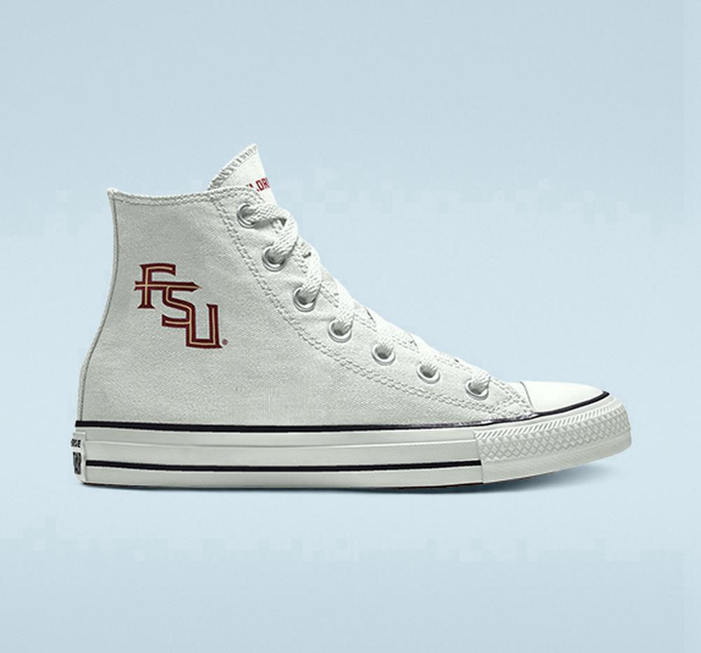 Converse Custom Chuck Taylor All Star Florida State University Seminoles By You Unisex Höga Herr Vita | 502973CLI