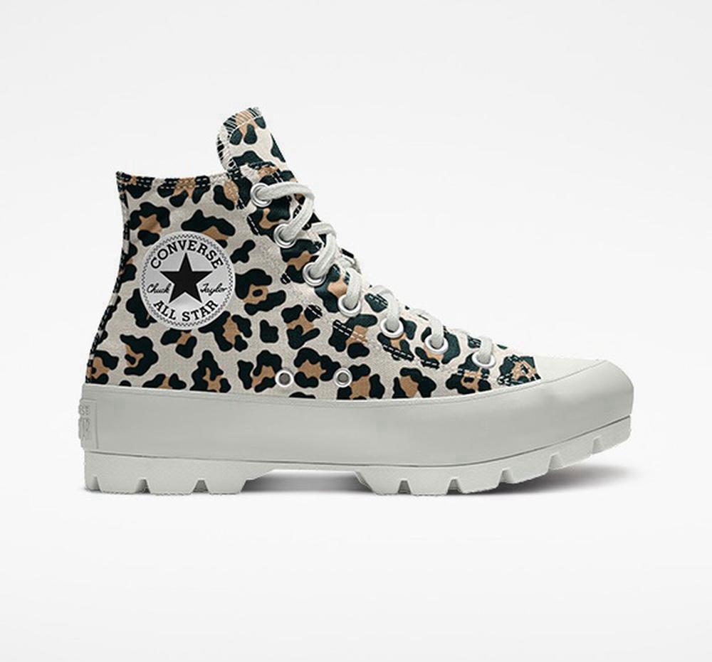 Converse Custom Chuck Taylor All Star Lugged Platform By You Unisex Höga Dam Leopard | 173498RMV