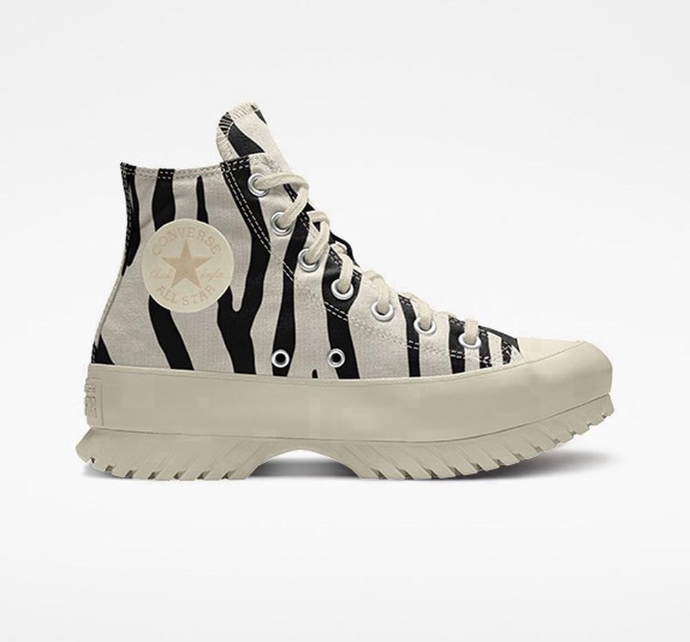 Converse Custom Chuck Taylor All Star Lugged Platform By You Unisex Höga Dam Svarta Vita | 753690TDF
