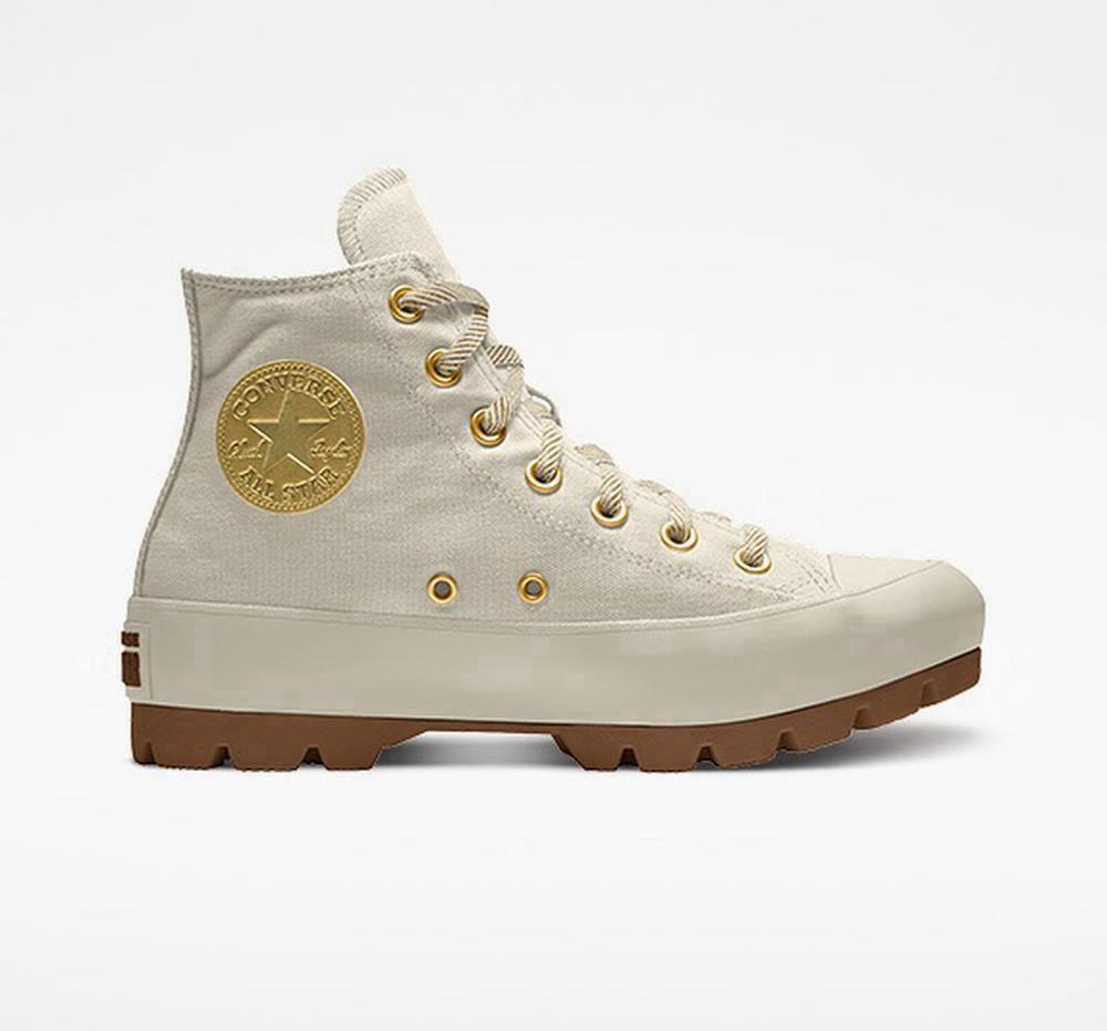 Converse Custom Chuck Taylor All Star Lugged Platform By You Unisex Höga Dam Vita | 926751ZGD