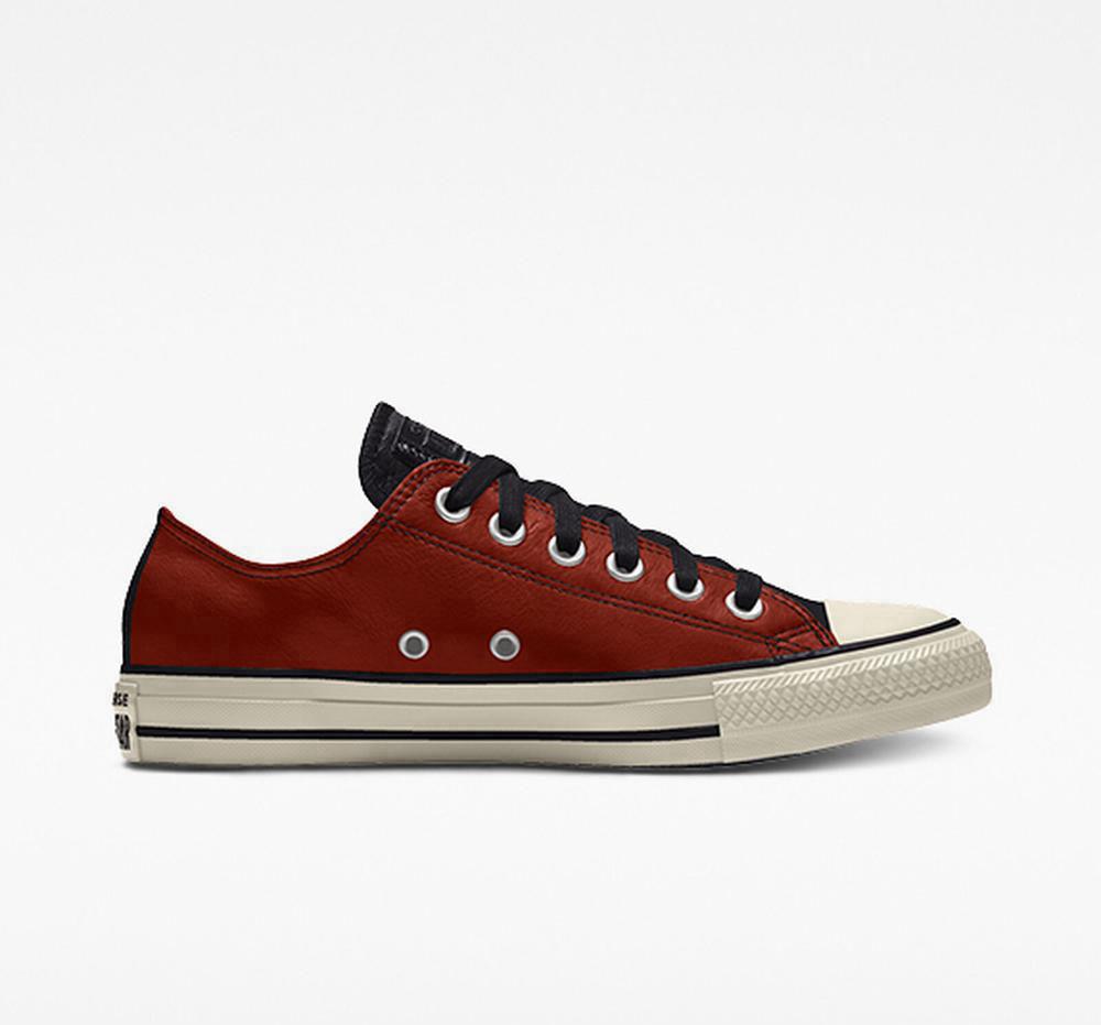 Converse Custom Chuck Taylor All Star Läder By You Unisex Låga Herr Orange | 304125OPF