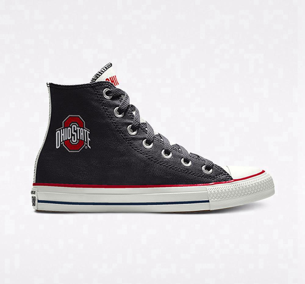 Converse Custom Chuck Taylor All Star Ohio State Buckeyes By You Unisex Höga Herr Svarta | 890621OMC