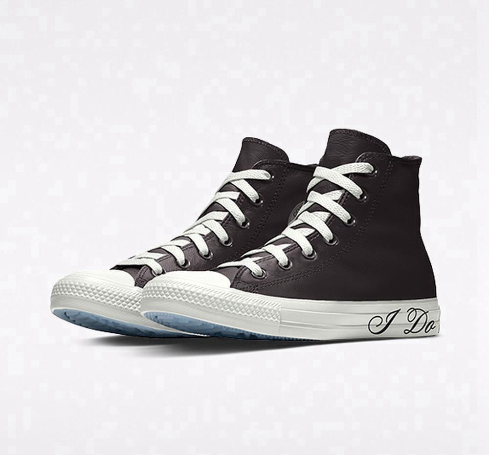 Converse Custom Chuck Taylor All Star Premium Wedding By You Unisex Höga Herr Svarta | 368975JPH