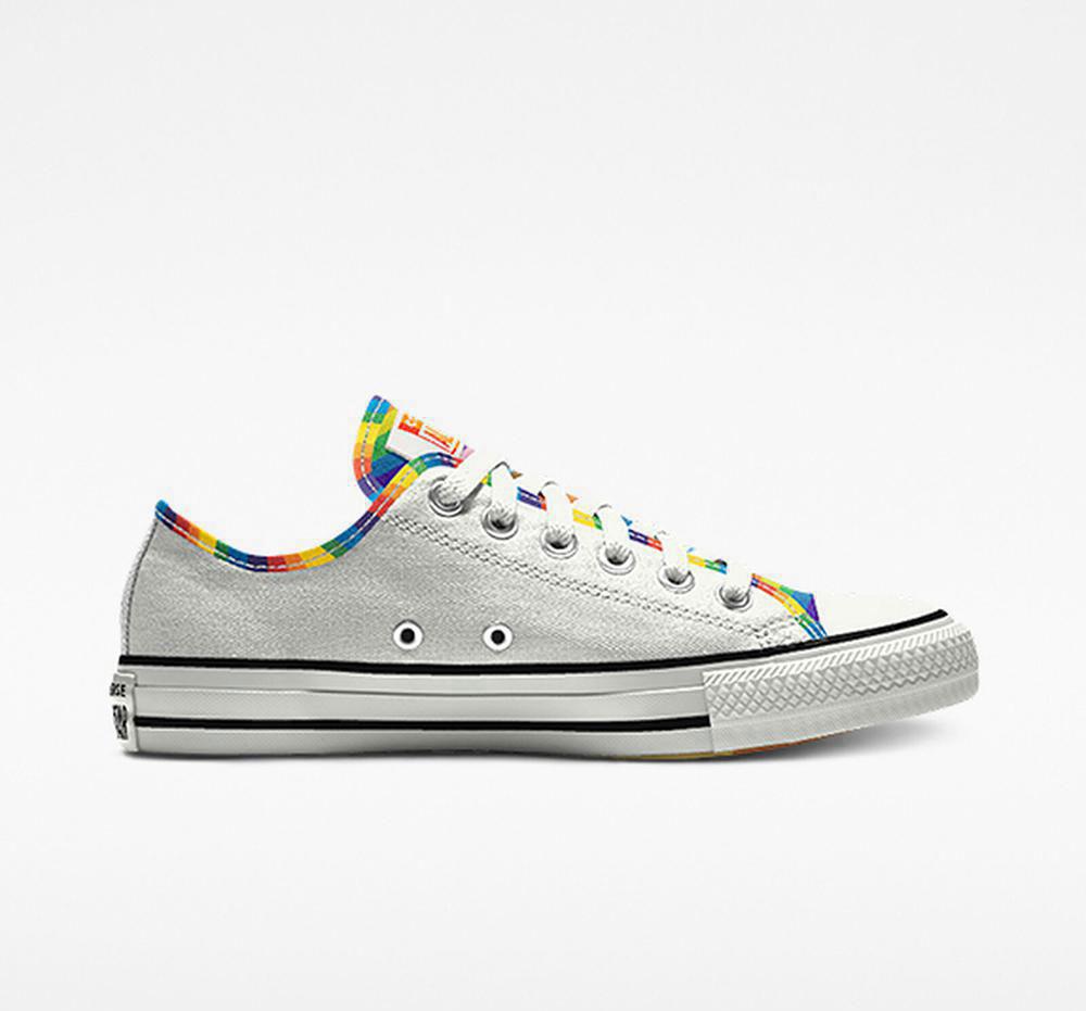 Converse Custom Chuck Taylor All Star Pride By You Unisex Låga Herr Vita | 509472NQH