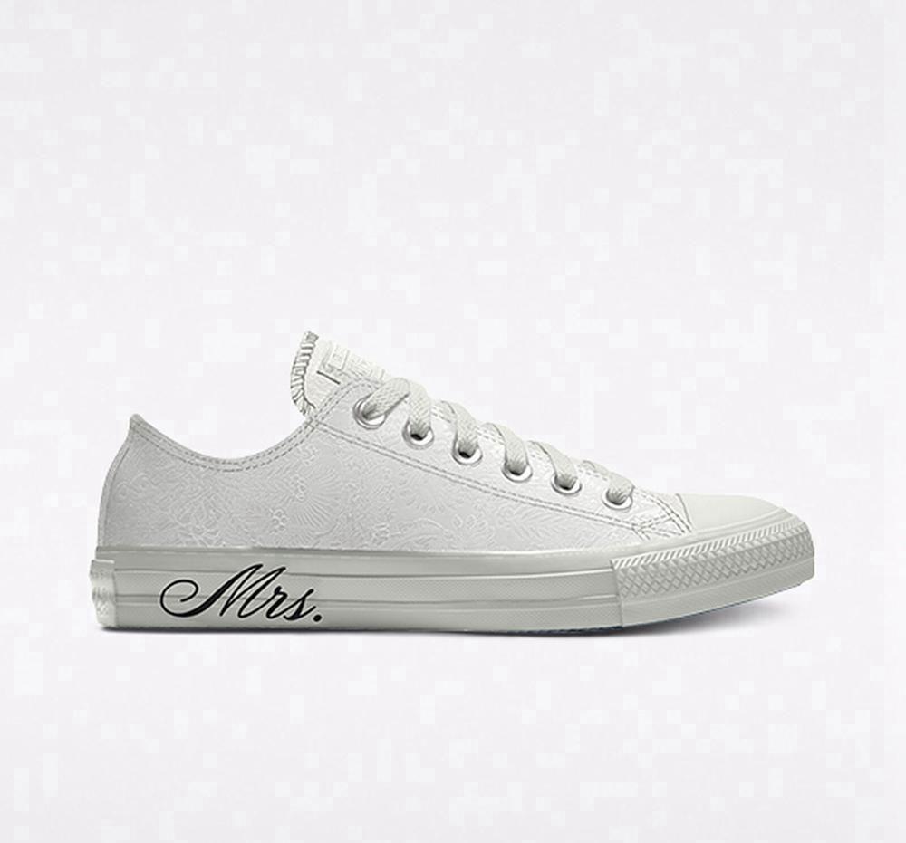 Converse Custom Chuck Taylor All Star Premium Wedding By You Unisex Låga Herr Vita | 708924BGH