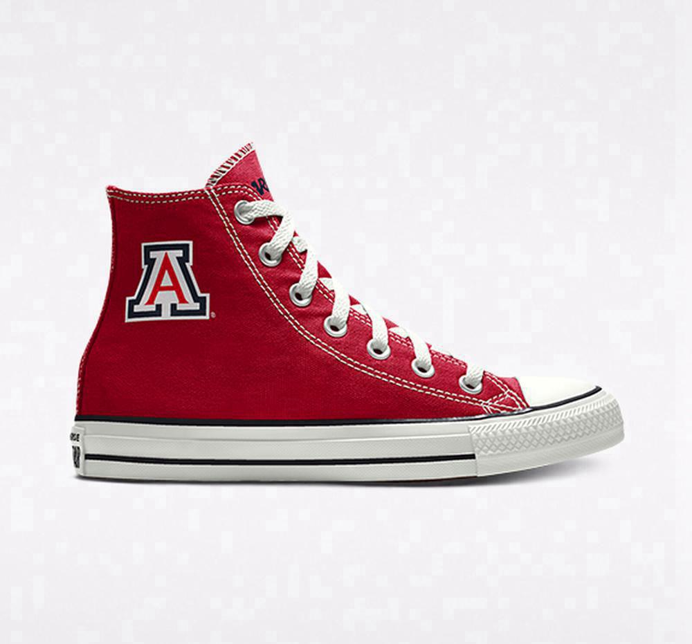Converse Custom Chuck Taylor All Star University Of Arizona Wildcats By You Unisex Höga Herr Röda | 091657TJV