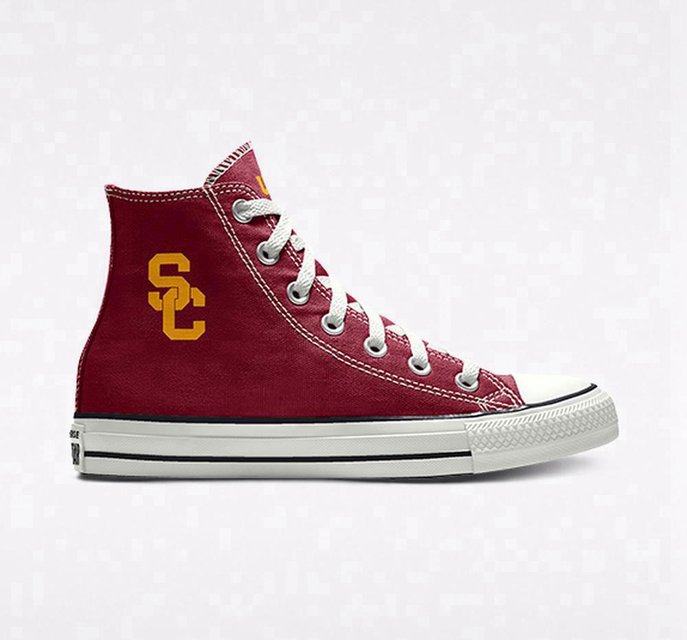 Converse Custom Chuck Taylor All Star University Of Southern California Trojans By You Unisex Höga Herr Vinröda | 120439YVE