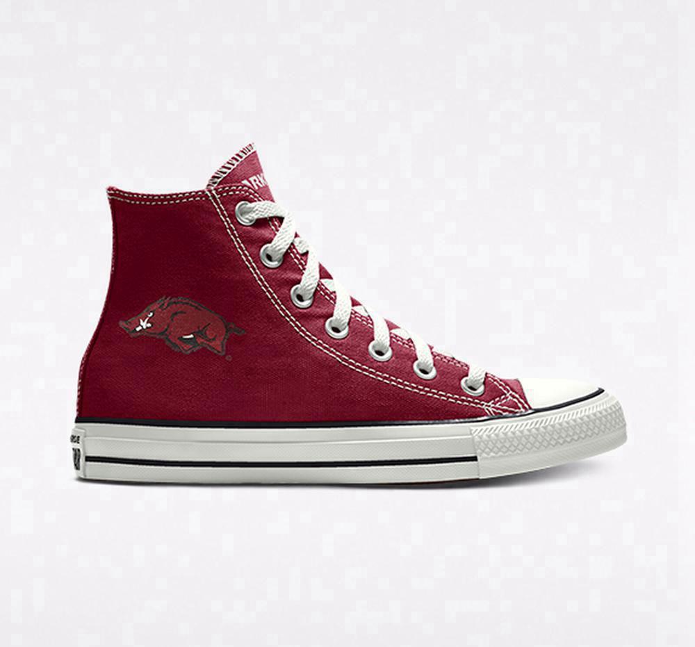 Converse Custom Chuck Taylor All Star University Of Arkansas Razorbacks By You Unisex Höga Herr Vinröda | 158043VUP