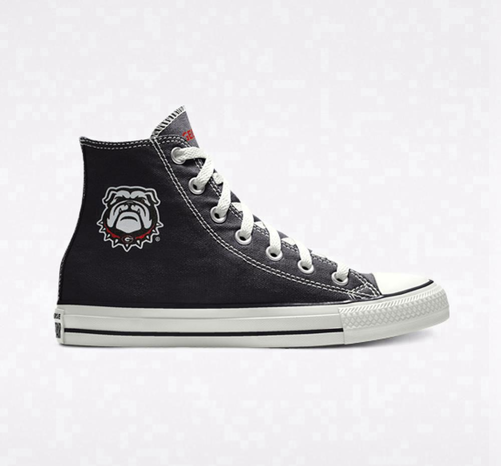 Converse Custom Chuck Taylor All Star University Of Georgia Bulldogs By You Unisex Höga Herr Svarta | 205437YWR