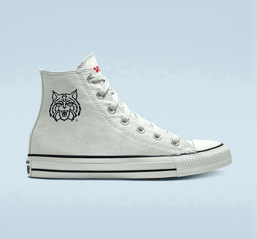 Converse Custom Chuck Taylor All Star University Of Arizona Wildcats By You Unisex Höga Herr Vita | 285710RMN