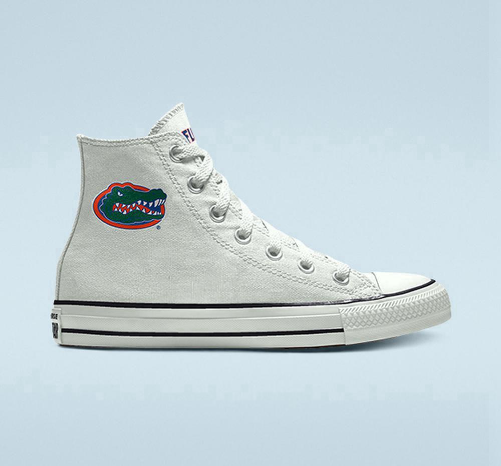 Converse Custom Chuck Taylor All Star University Of Florida Gators By You Unisex Höga Herr Vita | 297058PAE