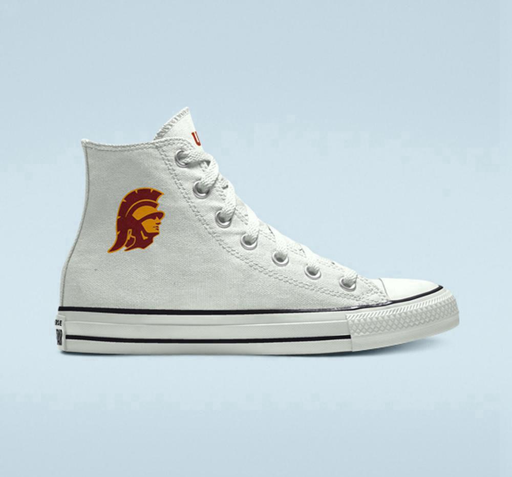 Converse Custom Chuck Taylor All Star University Of Southern California Trojans By You Unisex Höga Herr Vita | 314908ZON