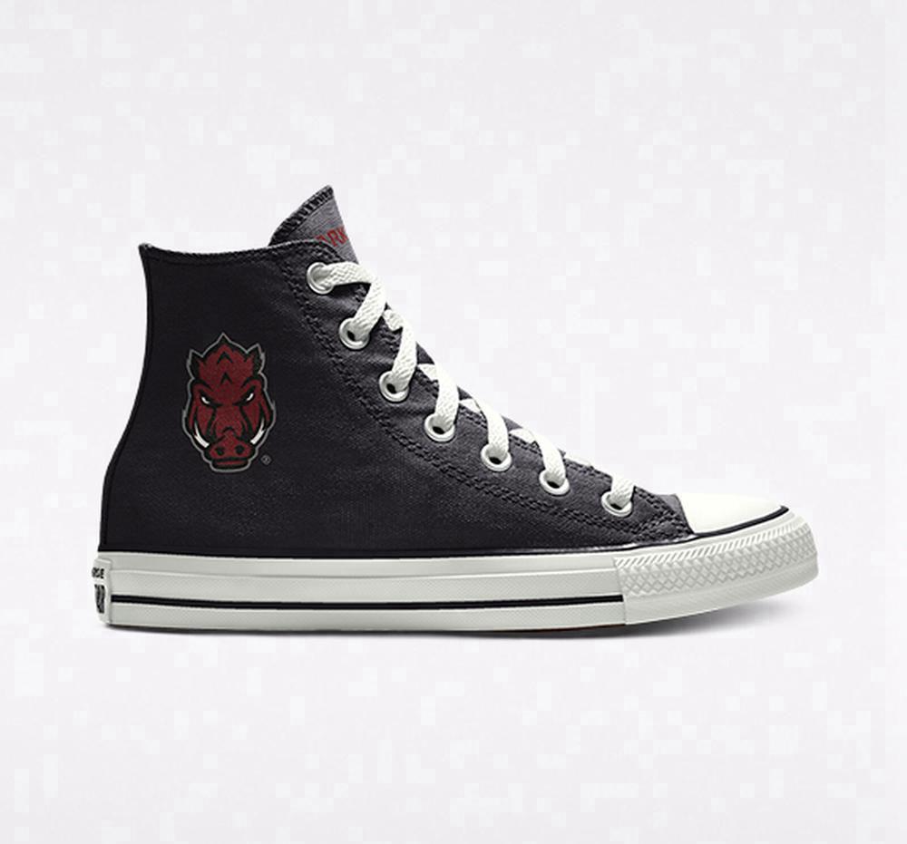 Converse Custom Chuck Taylor All Star University Of Arkansas Razorbacks By You Unisex Höga Herr Svarta | 379854UFG