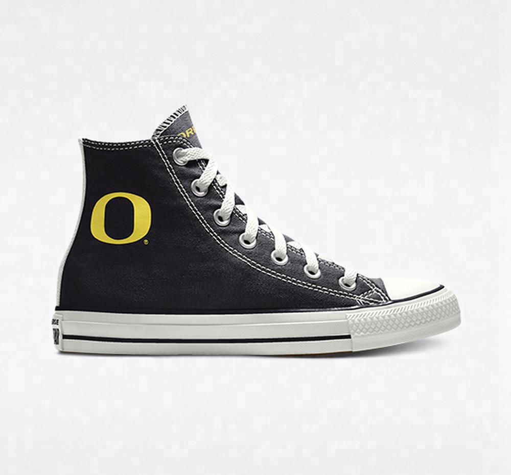 Converse Custom Chuck Taylor All Star University Of Oregon Ducks By You Unisex Höga Herr Svarta | 589173MKB
