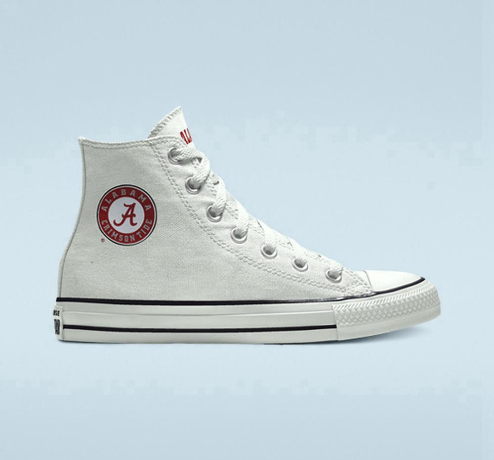 Converse Custom Chuck Taylor All Star University Of Alabama Crimson Tide By You Unisex Höga Herr Vita | 703154JGN